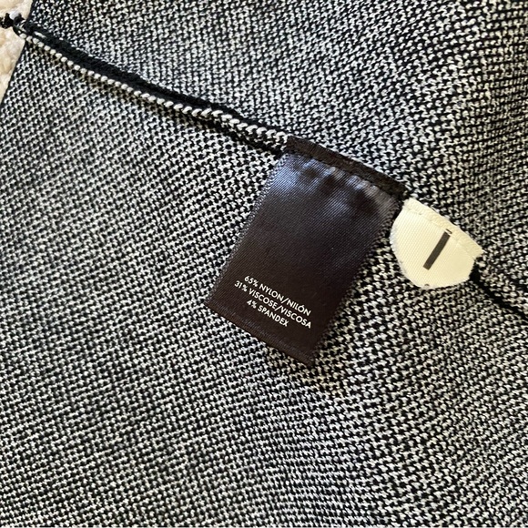 Ann Taylor long cardigan with black and grey abstract accents - Picture 3 of 3